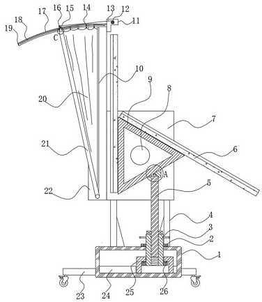 Projection device for outdoor teaching