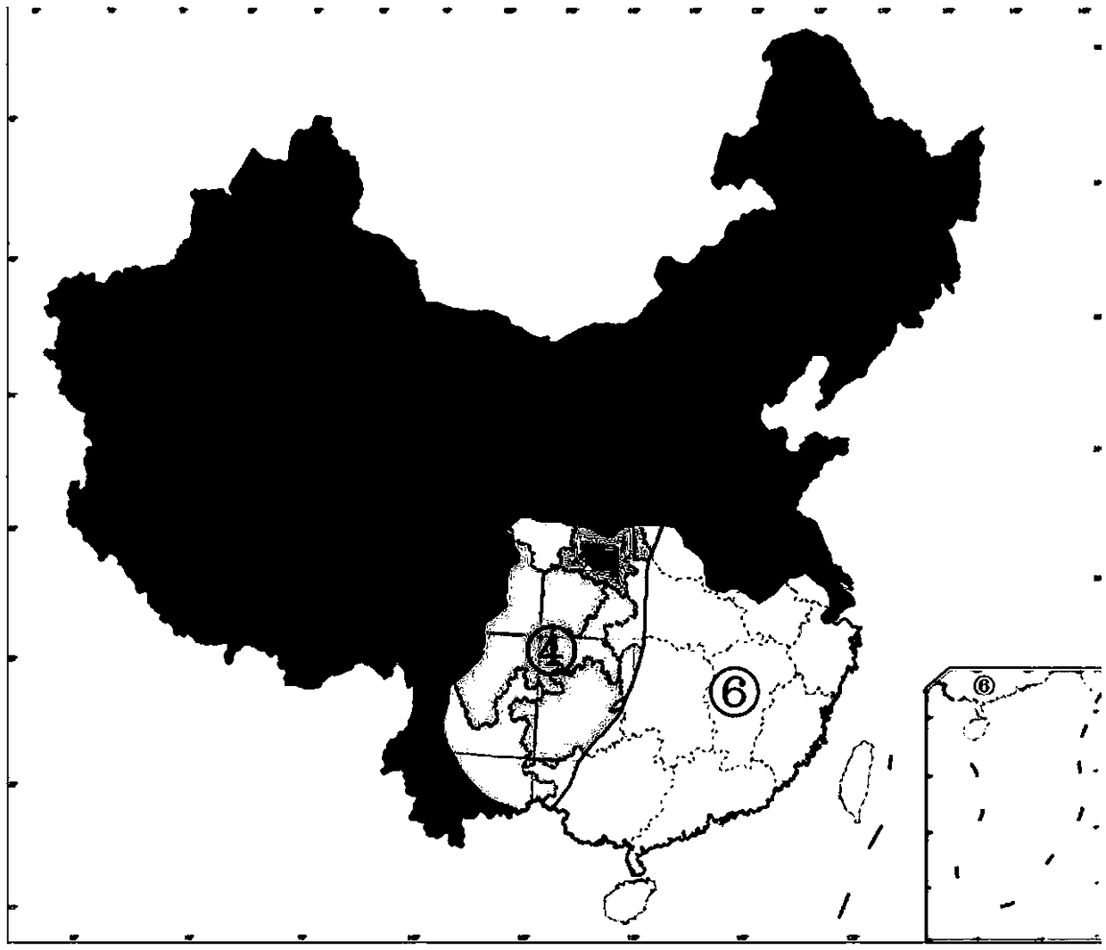 Subarea assessment and early warning method and system of geological disasters of power transmission lines