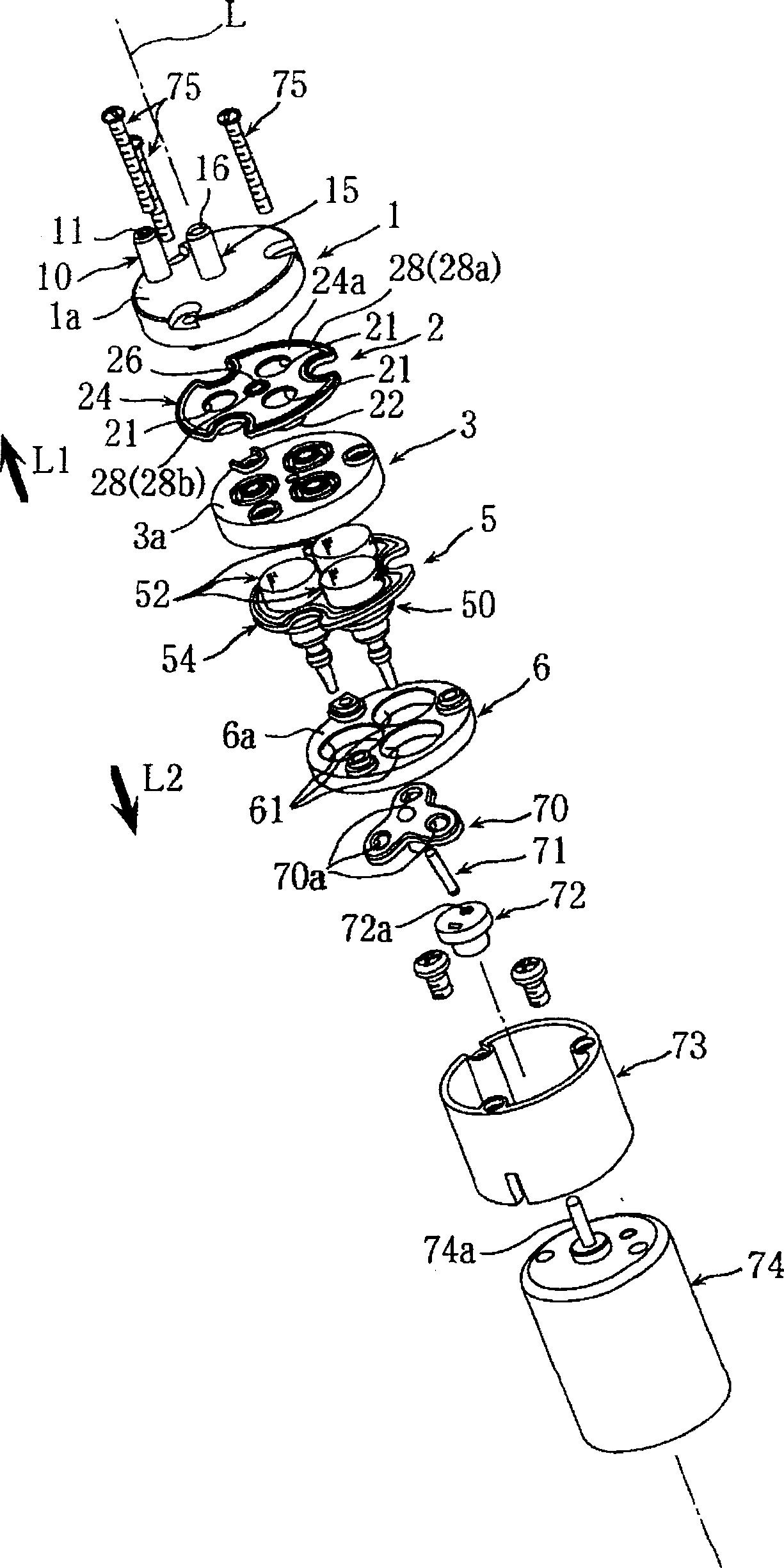 Diaphragm pump for fluid