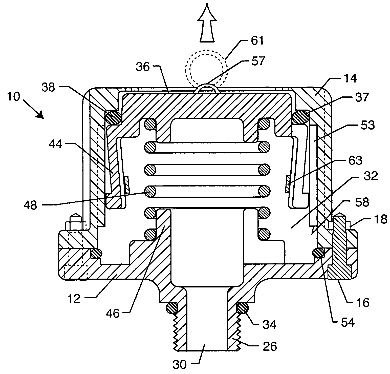 Swimming pool vacuum relief safety valve