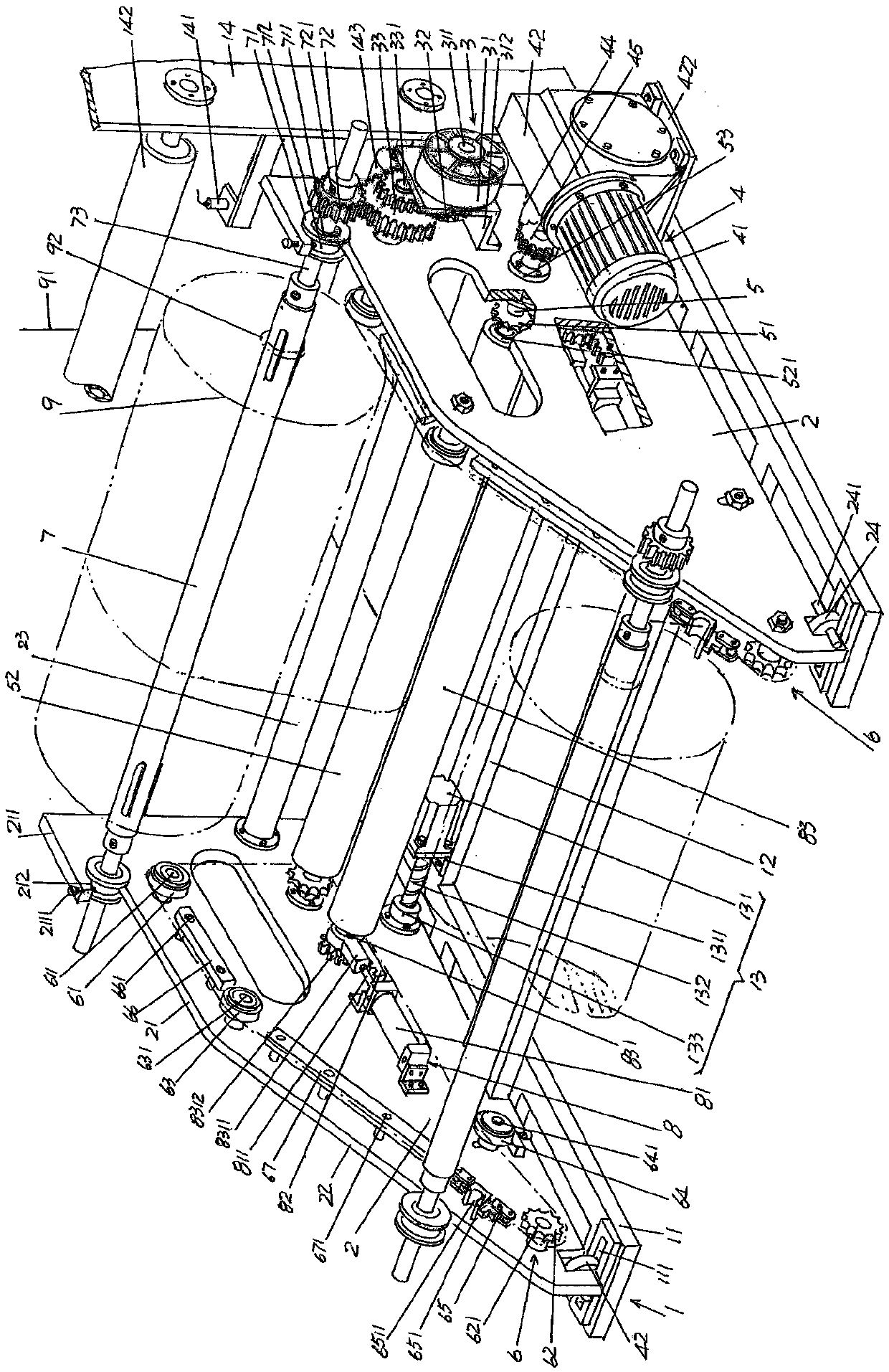 Film unwinder with automatic deviation correction