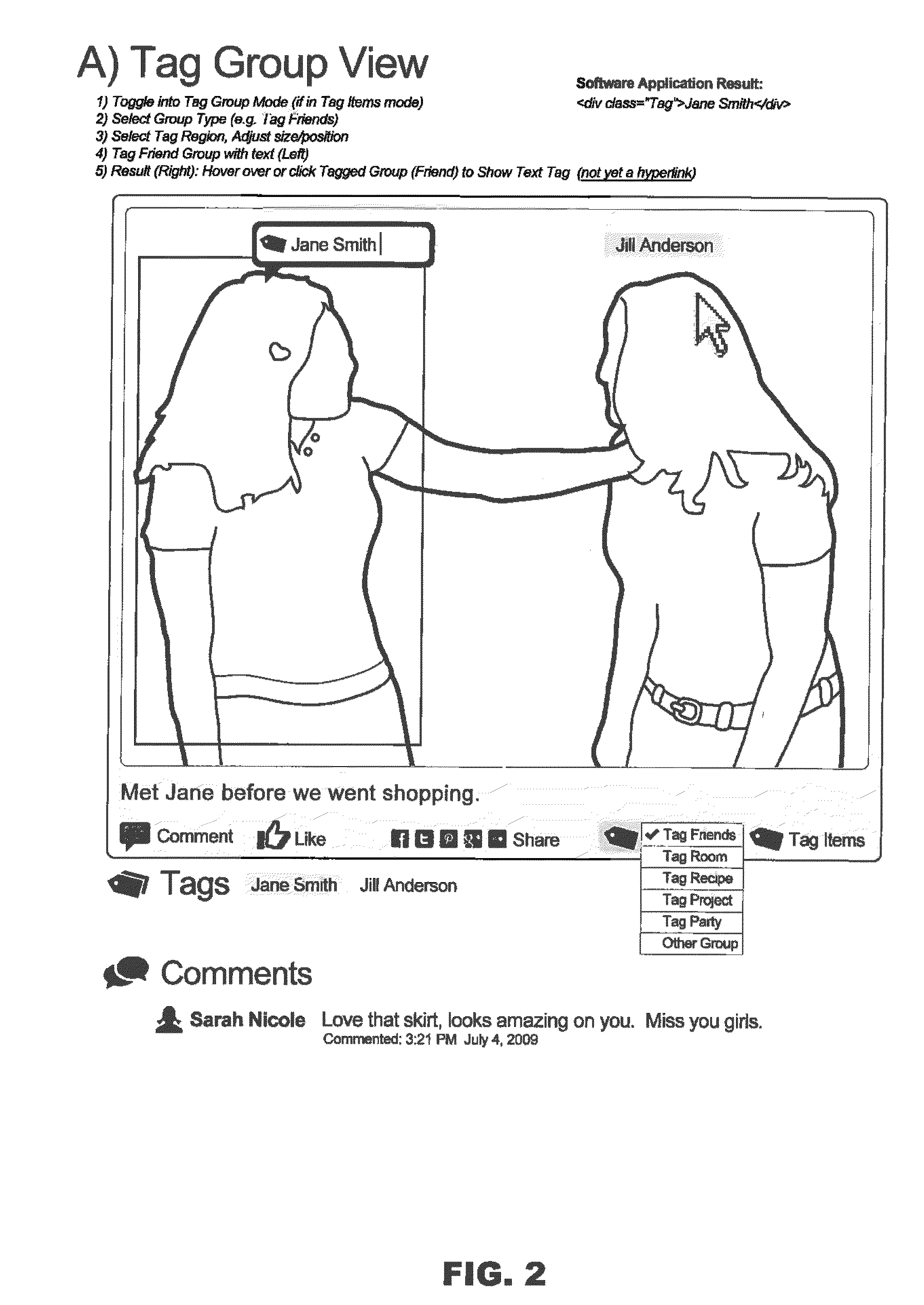 System and method for transforming photo tags of products into a linkable advertisement or purchase page