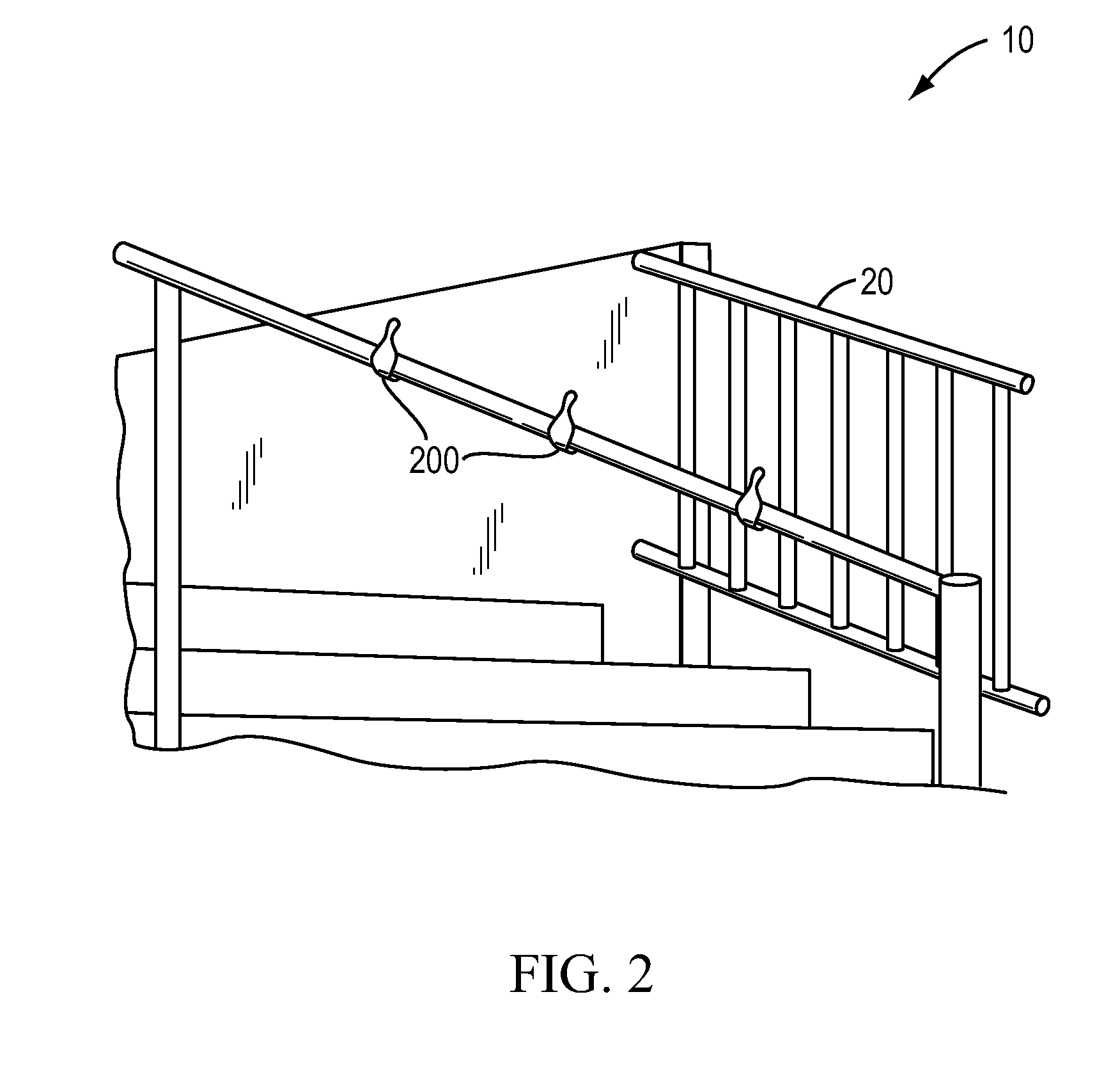 Handrail for staircase or ramp