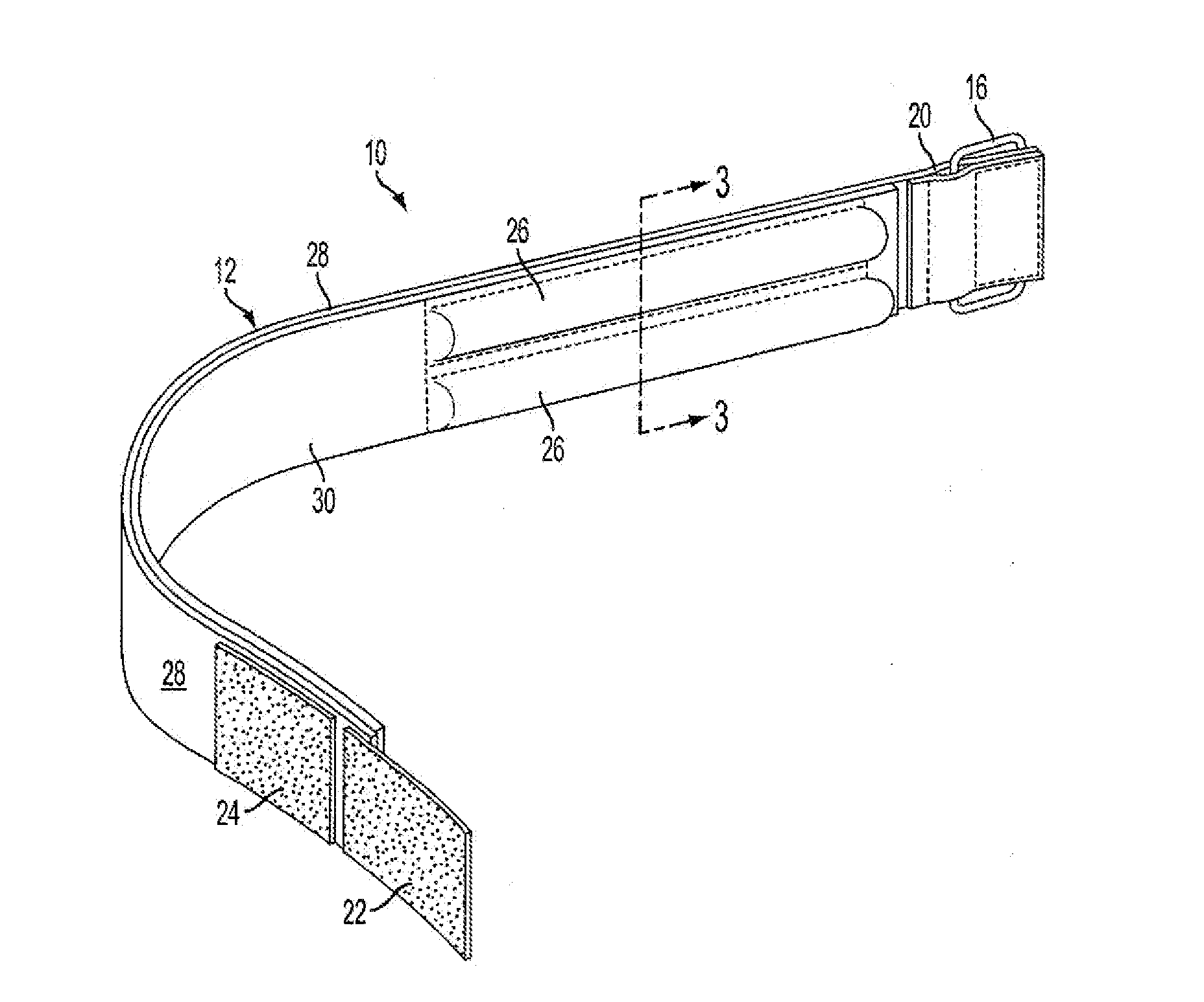 Device and method for applying pressure to mammalian limb