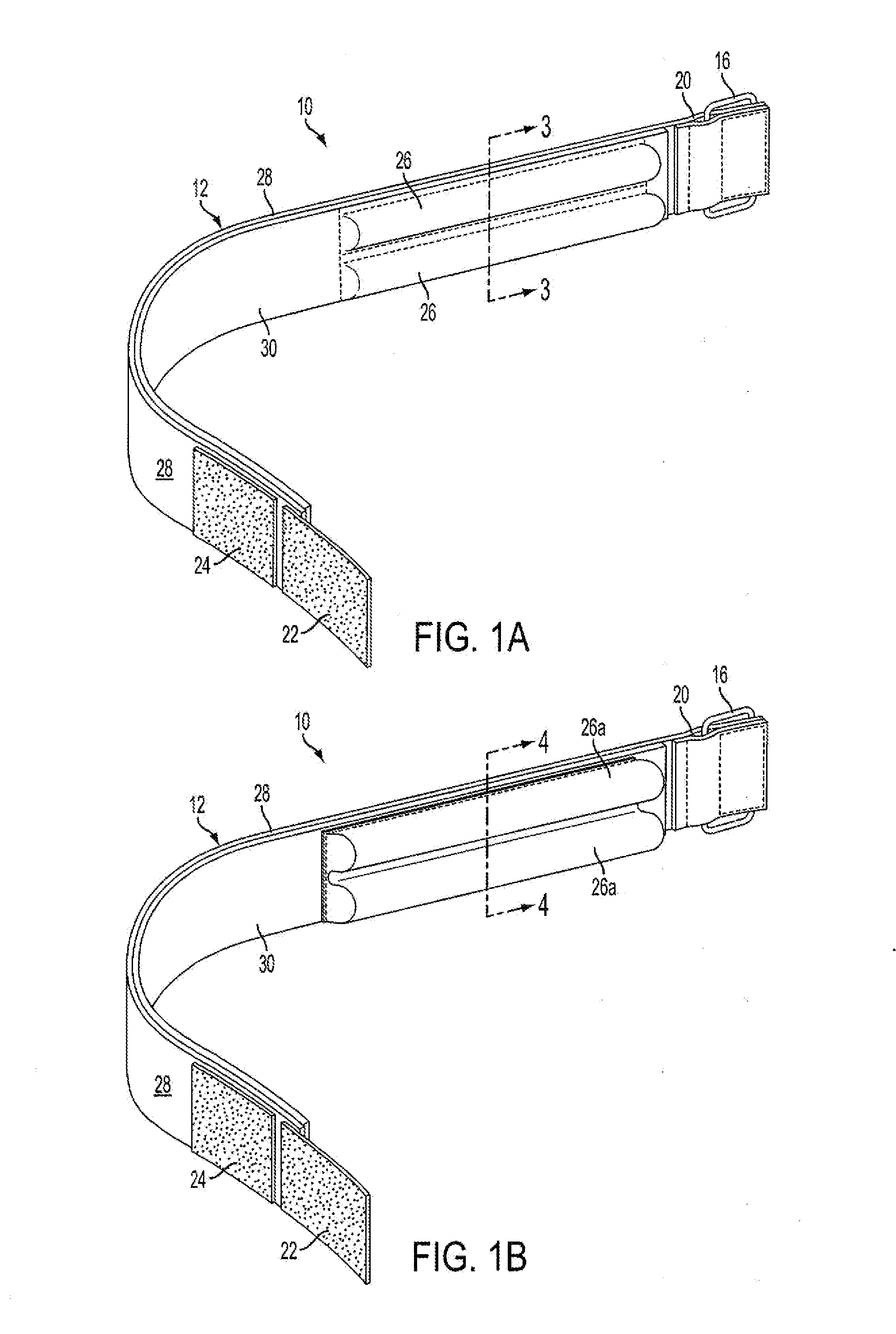 Device and method for applying pressure to mammalian limb