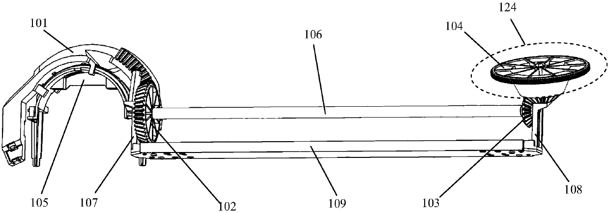 Ultra-short-focal-distance laser projection TV with adjustable suspension angle