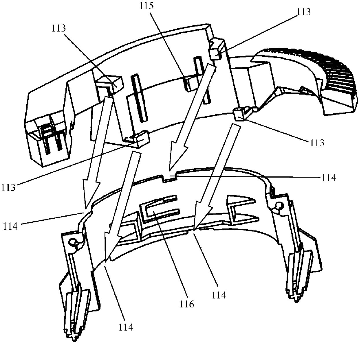 Ultra-short-focal-distance laser projection TV with adjustable suspension angle