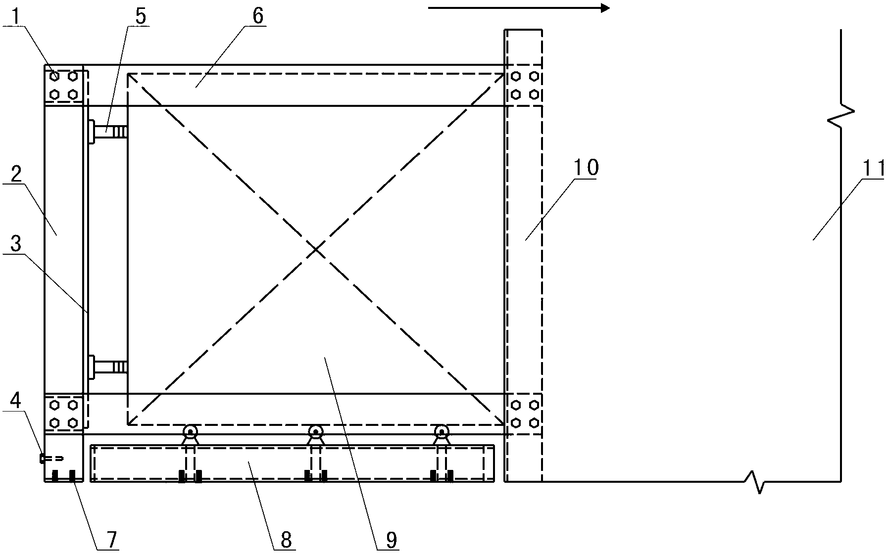 Model shield tunneling machine starting device capable of achieving self-balancing of counter-force