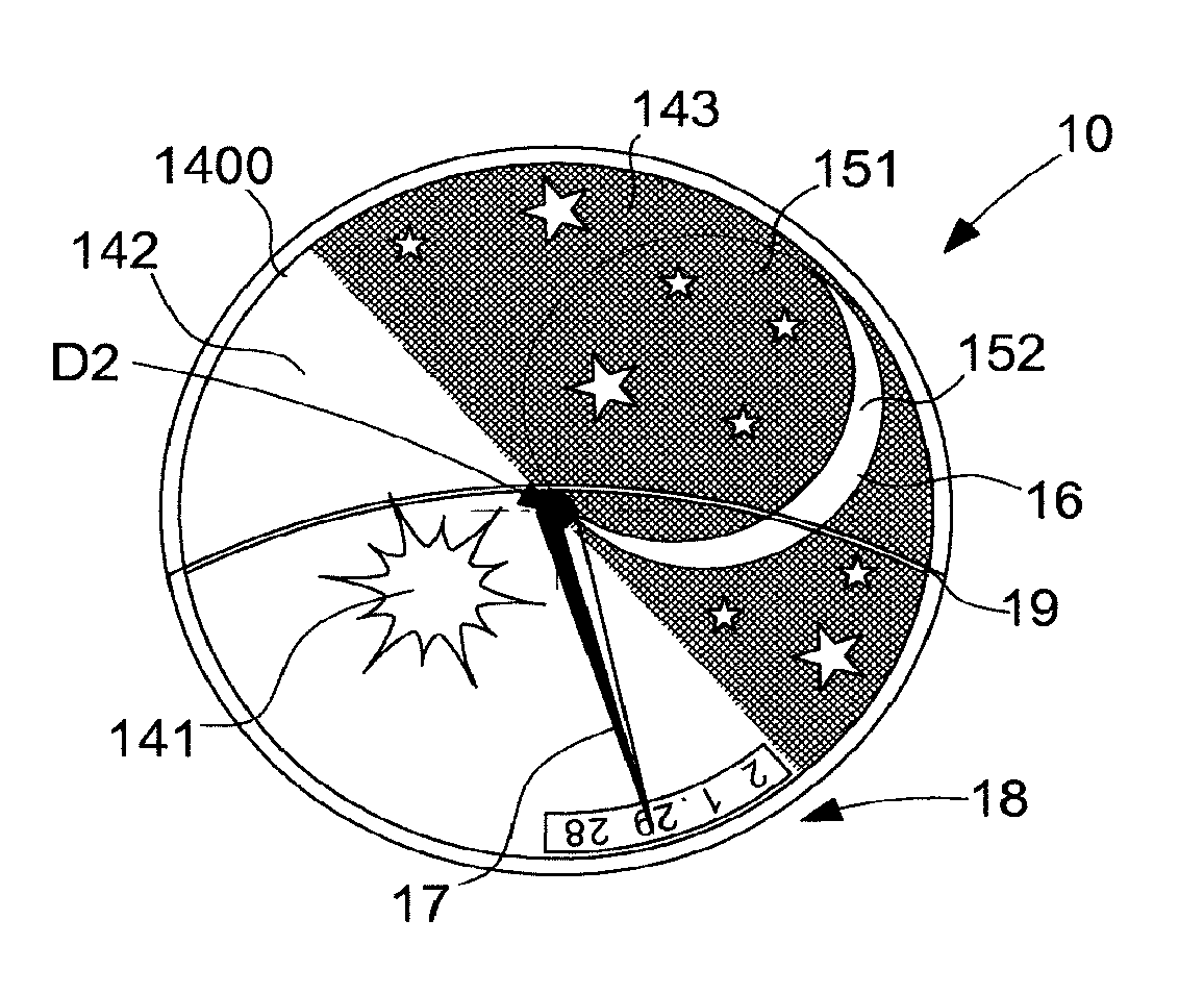 Moon phase display mechanism