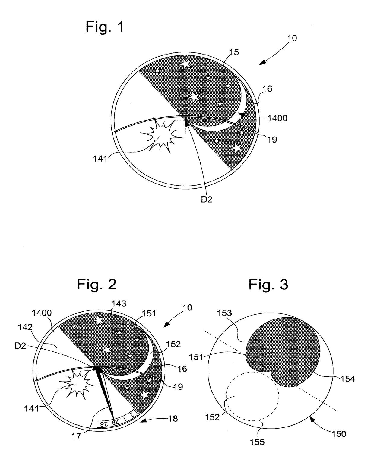 Moon phase display mechanism