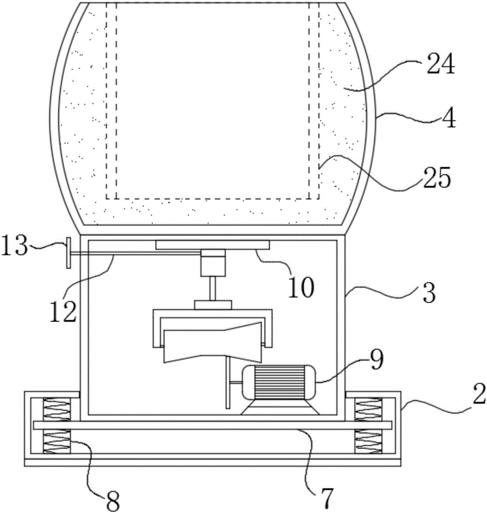 Regulating device for optimizing vibration frequency of vibrational casting machine