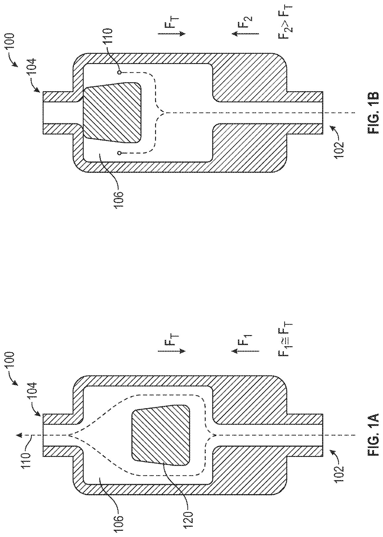 Pressure-driven flow rate control valves