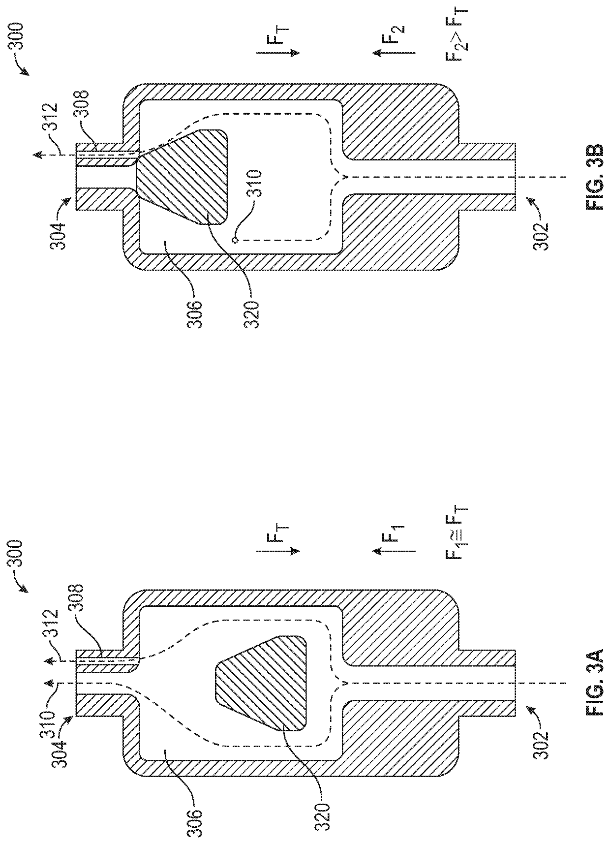 Pressure-driven flow rate control valves