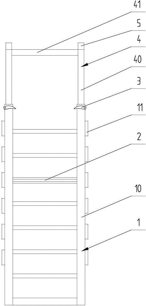 Safety ladder assembly on ship