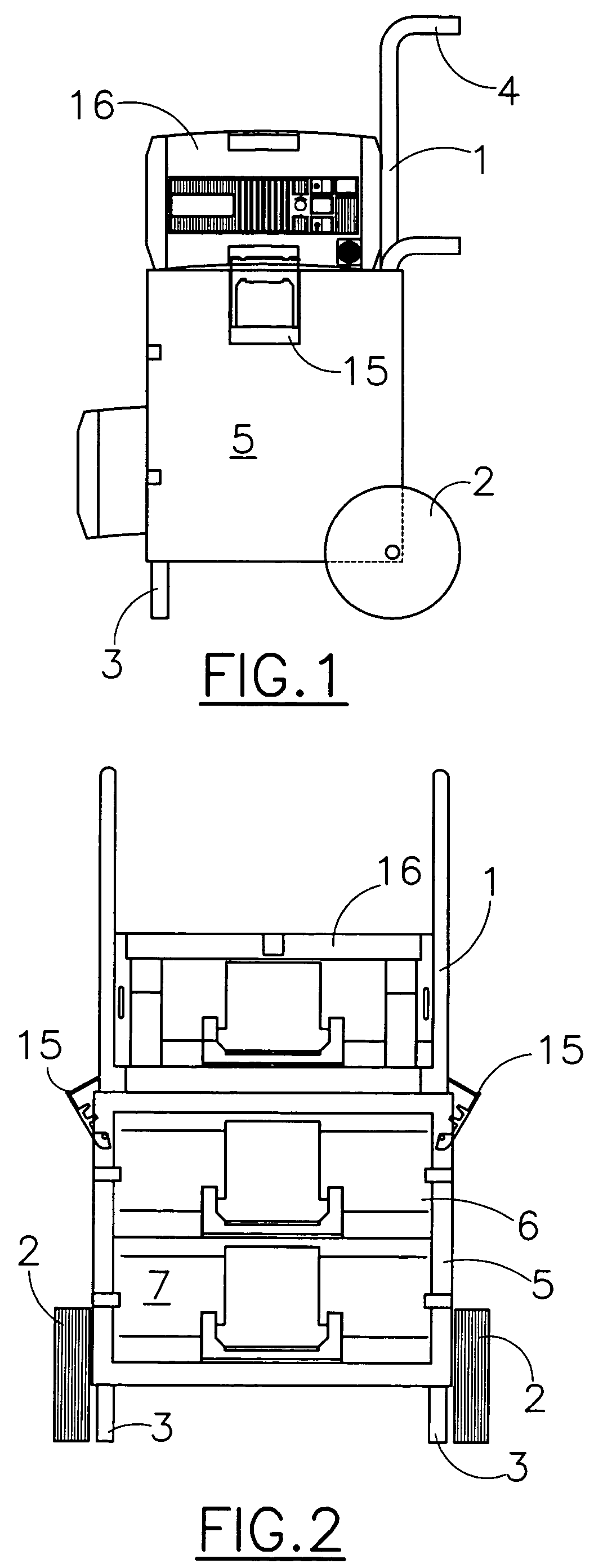 Mobile unit with drawers and detachable dust suction system