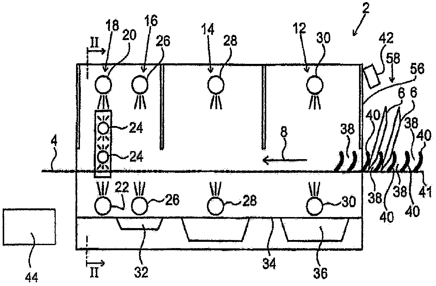 Conveyor dishwasher and method for operating a conveyor dishwasher