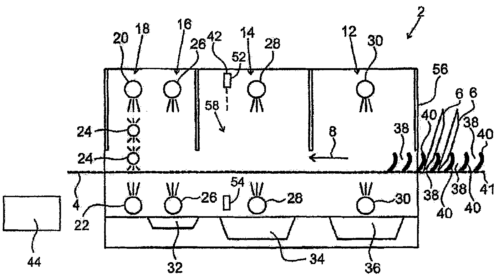 Conveyor dishwasher and method for operating a conveyor dishwasher