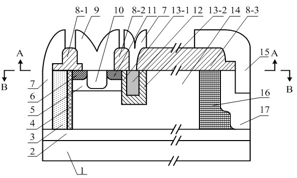 Integrated double longitudinal channel SOI LDMOS (silicon on insulator laterally double diffusion metal oxide semiconductor) device unit