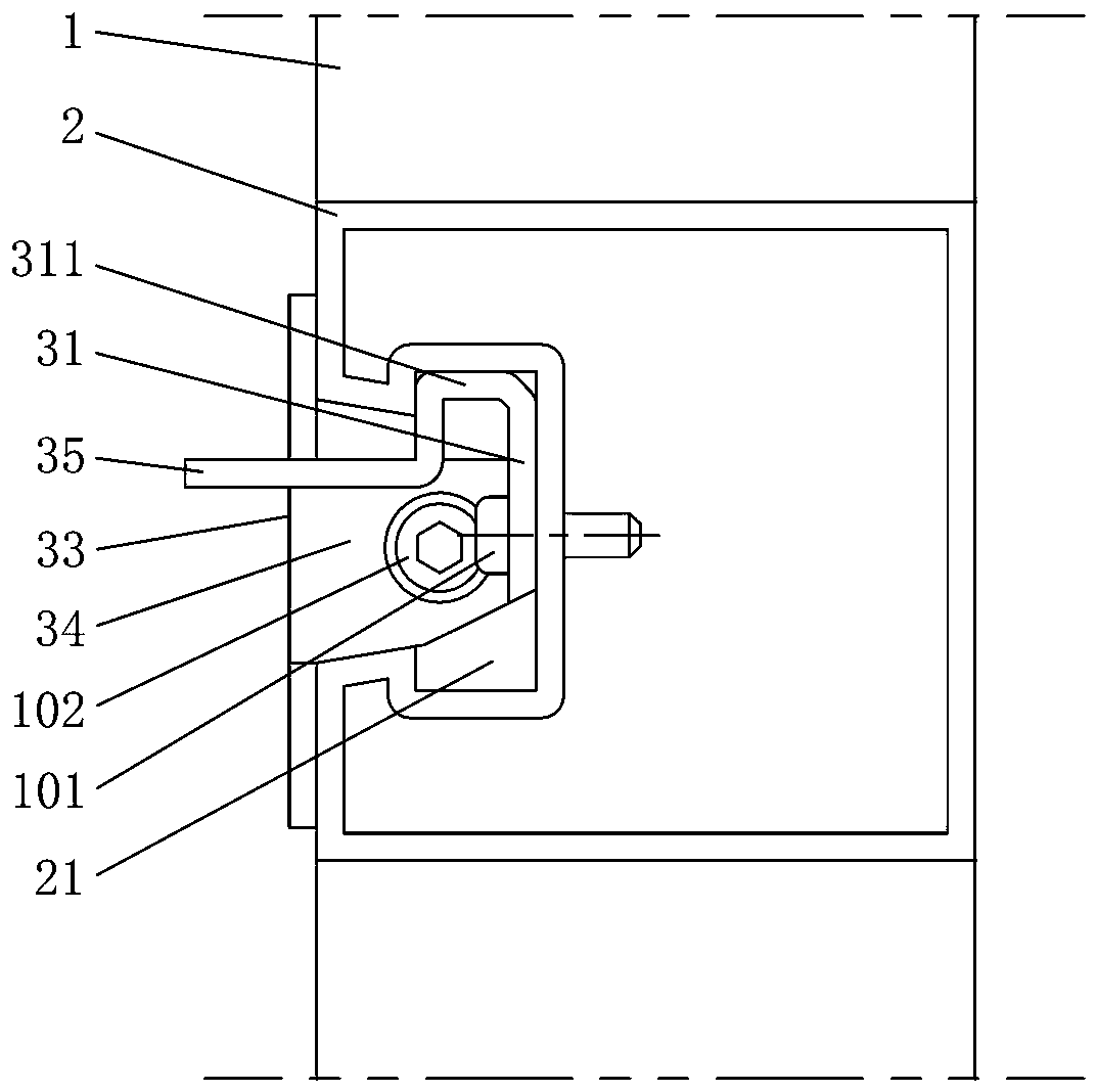 Curtain wall keel connection structure