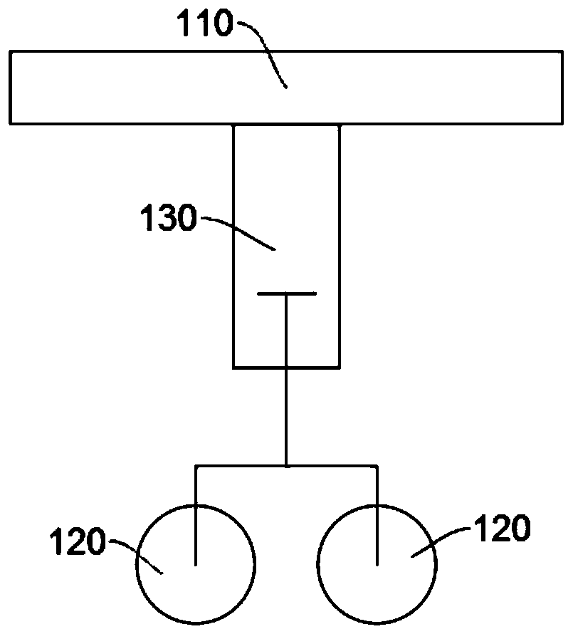 Wheel pressure balance structure and crane