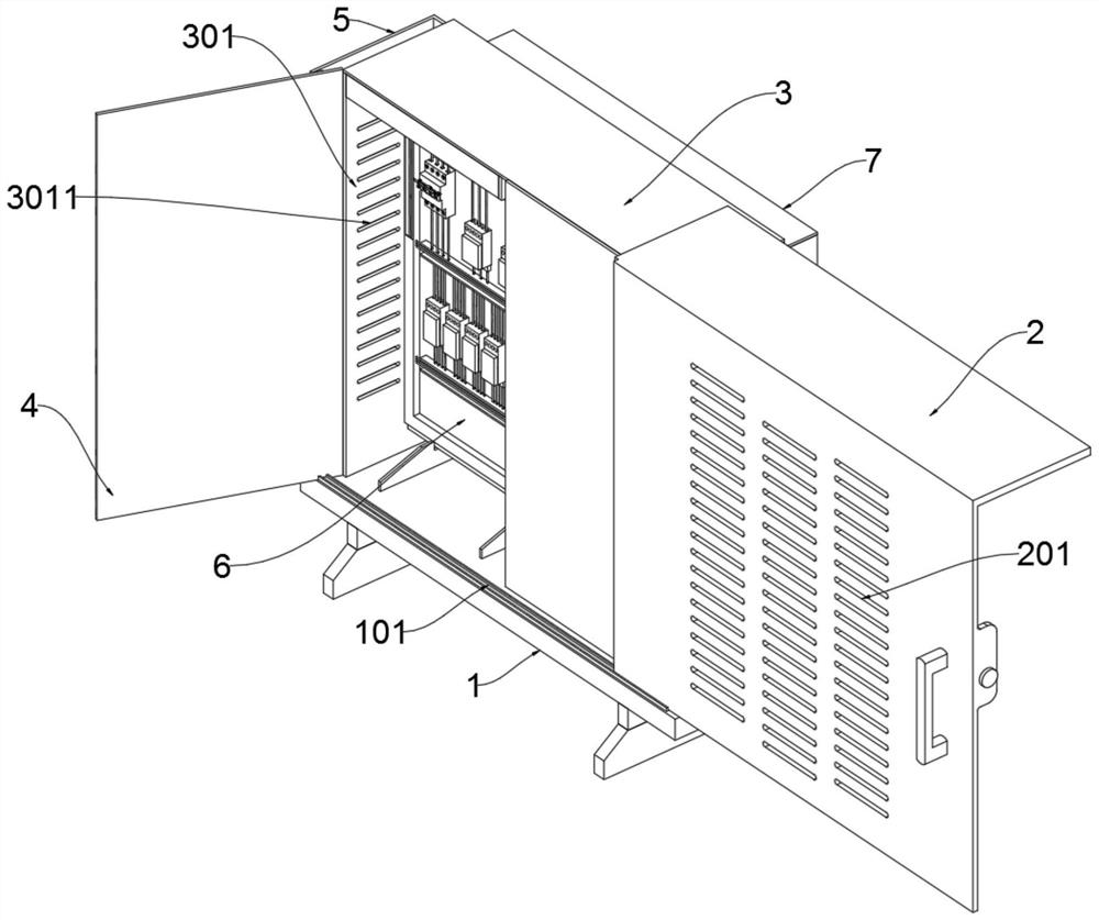 Power distribution cabinet with automatic cooling function