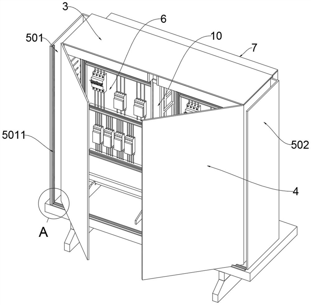 Power distribution cabinet with automatic cooling function