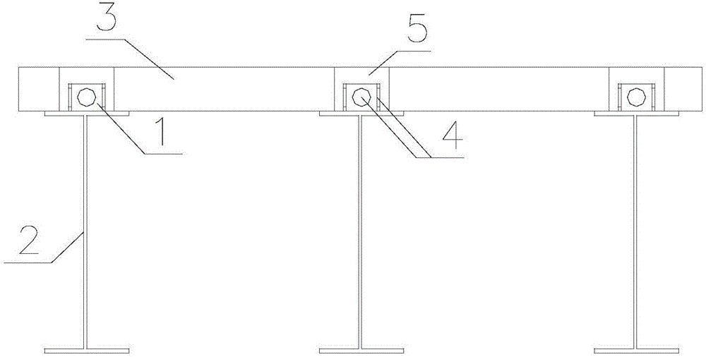 Open steel tube and reinforced-concrete combined girder bridge structure