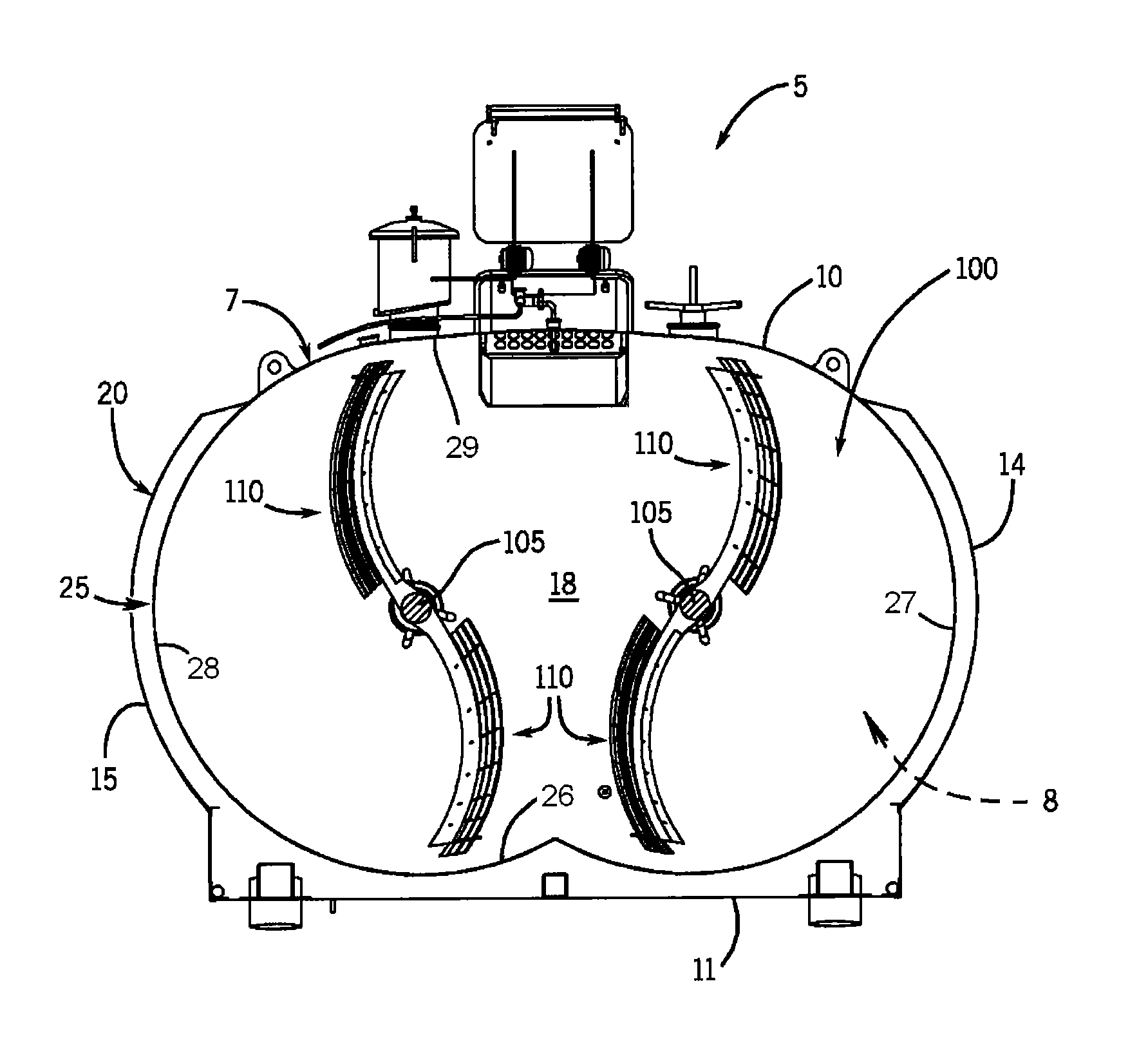 Blade Arrangement For A Food Processing Vat