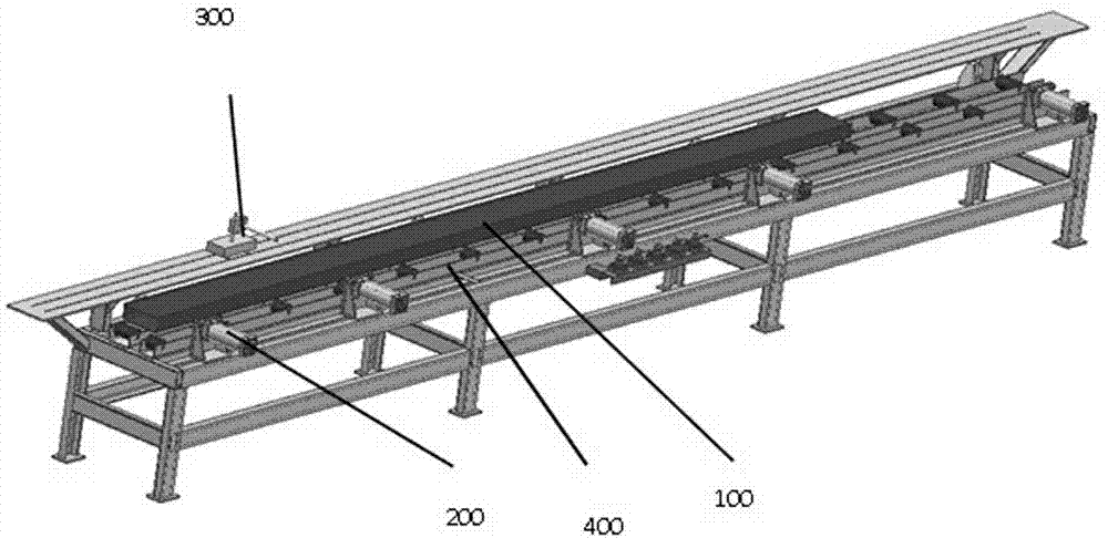 Welding device for longitudinal beam of underframe of carriage of dumper truck