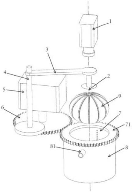 Orange rotating mechanism of orange sectioning machine