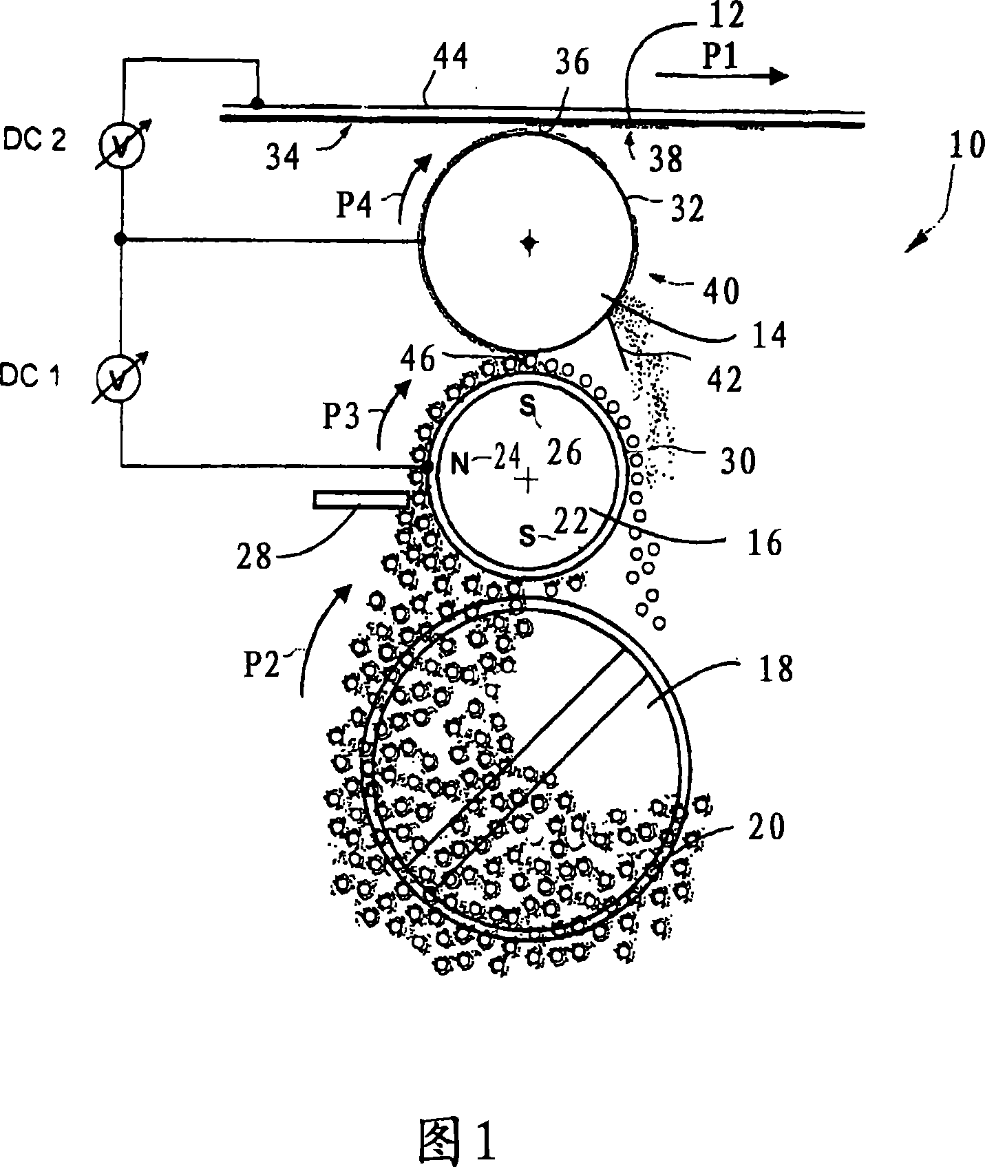 Method and arrangement for inking up an applicator element of an electrophotographic printer or copier