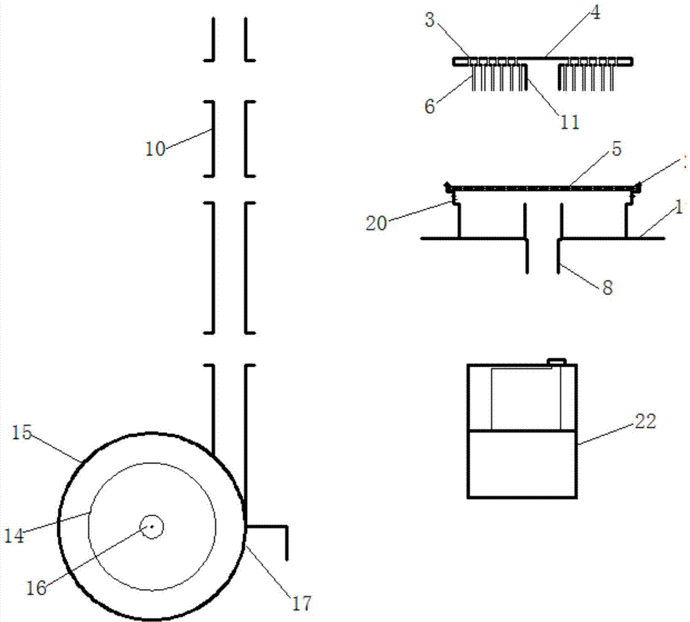 Harmlessness removal apparatus for harmful gas in city sewage pipeline