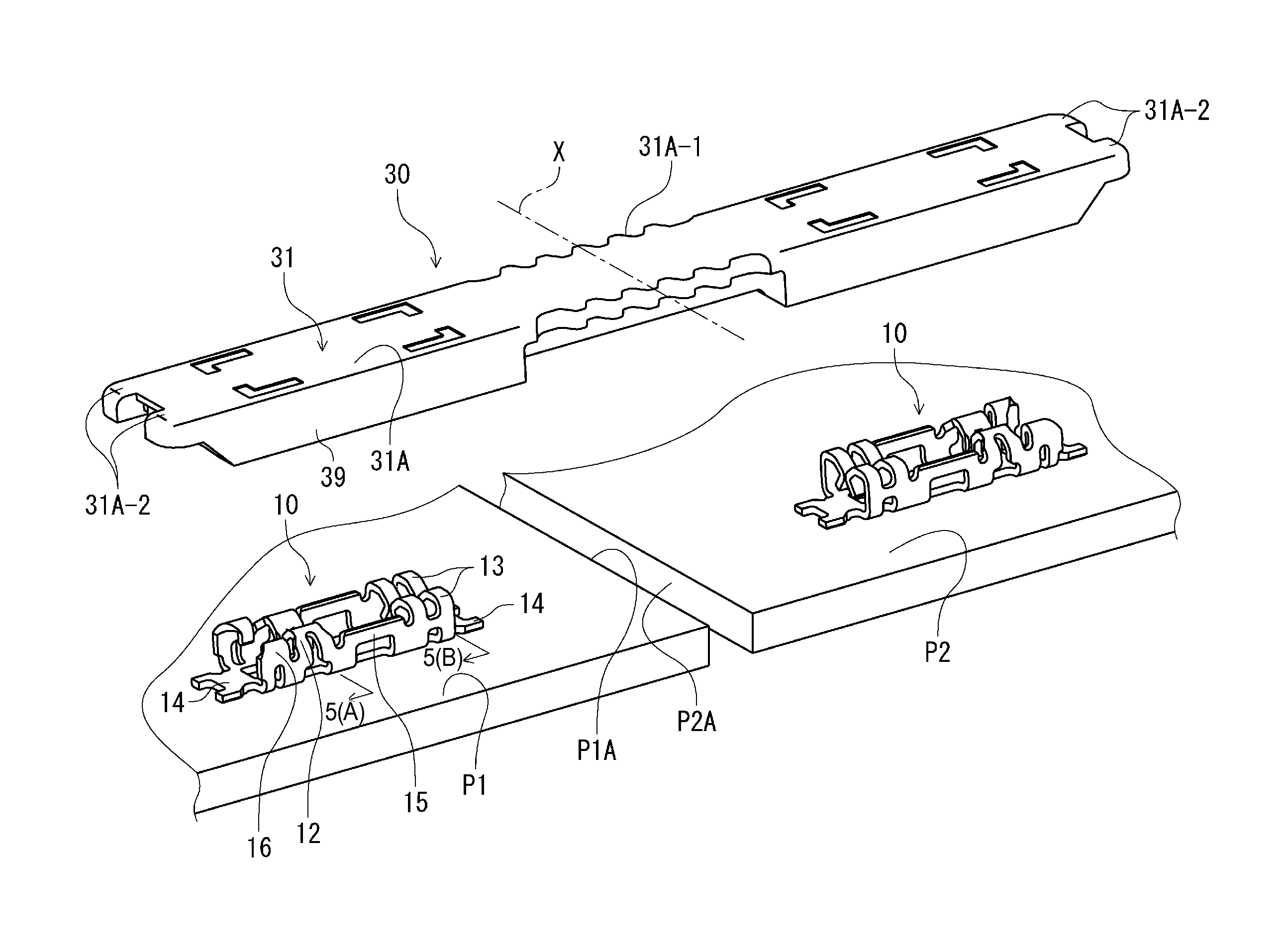 Inter-terminal connection structure