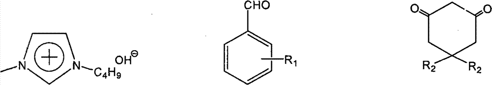 Synthesis of benzoxanthene derivatives by aqueous phase catalysis of ionic liquid