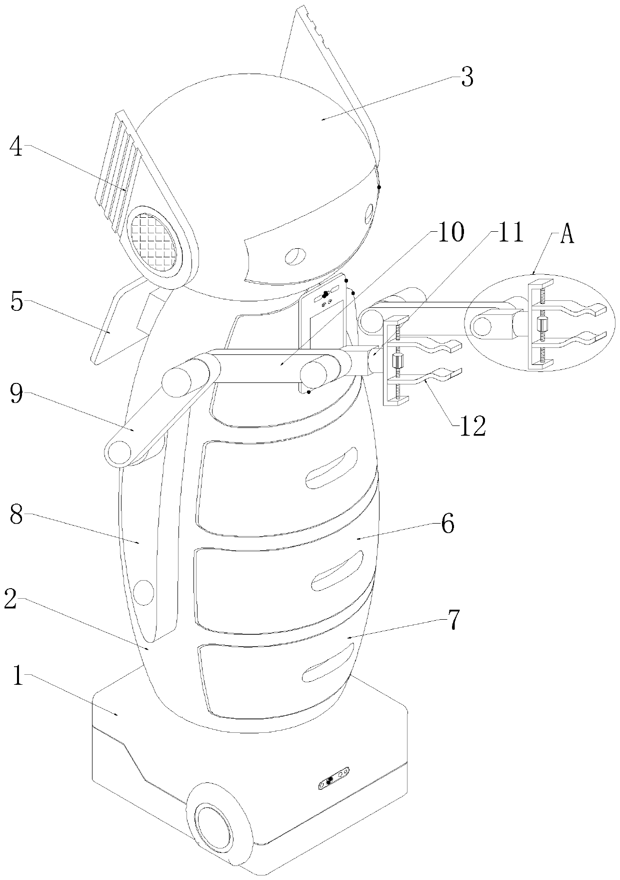 Unmanned human face recognition intelligent mechanical arm robot