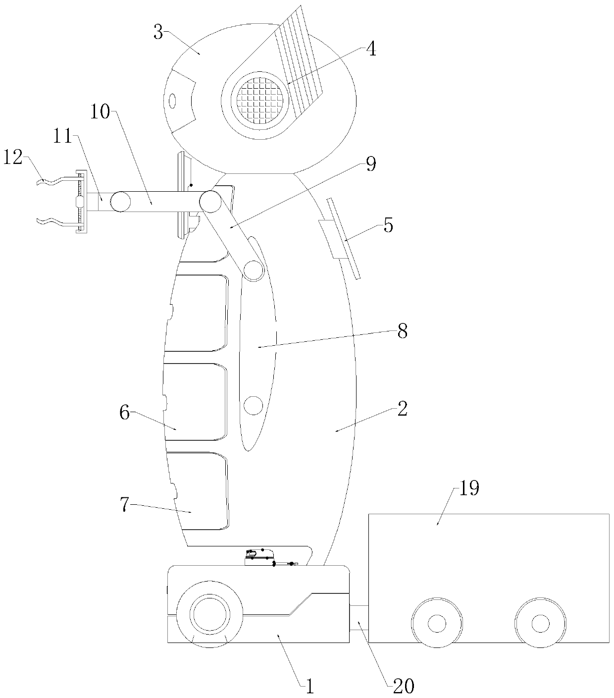 Unmanned human face recognition intelligent mechanical arm robot