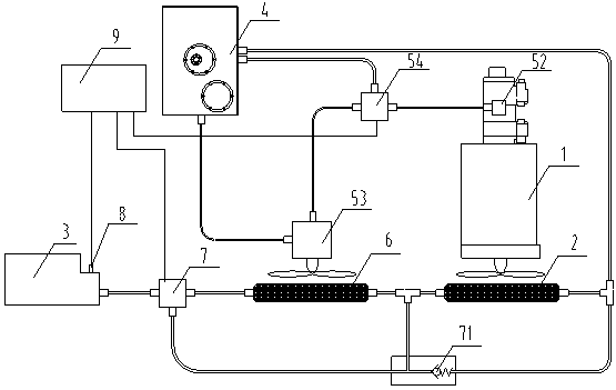 Hydraulic oil temperature control device and control method and excavator comprising same