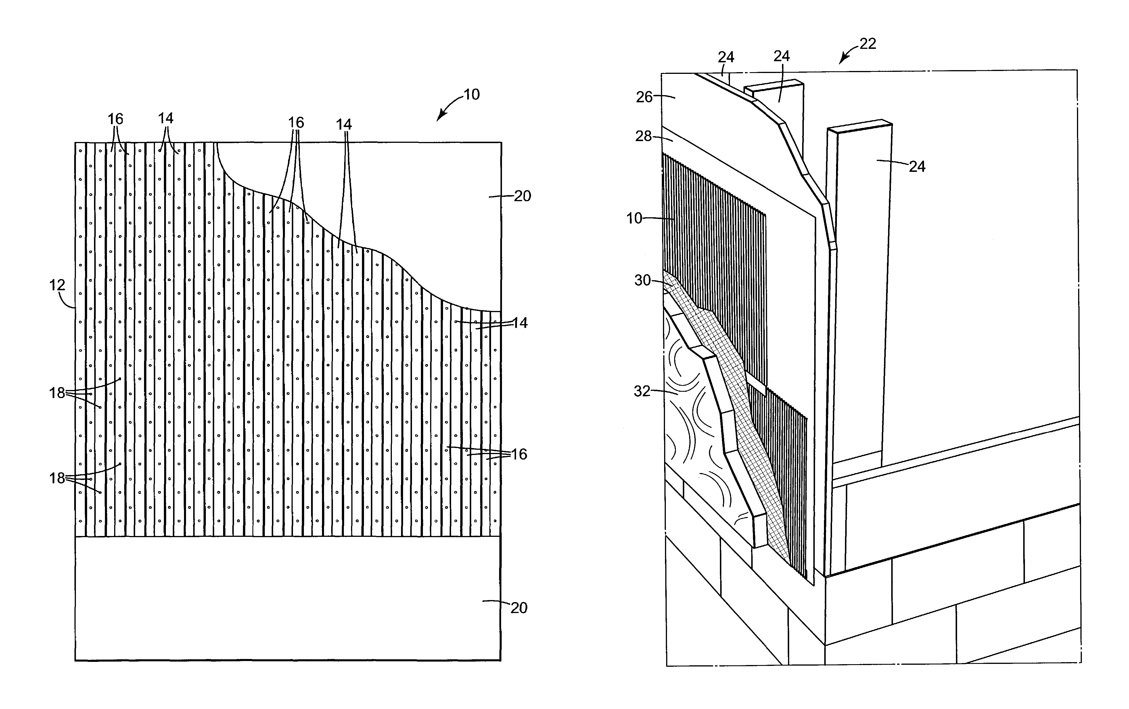 Moisture drainage product, wall system incorporating such product and method therefore