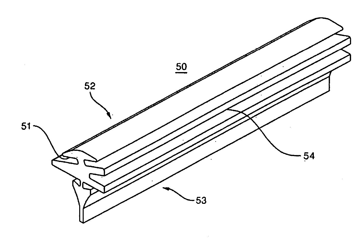 Rubber blade for wiper