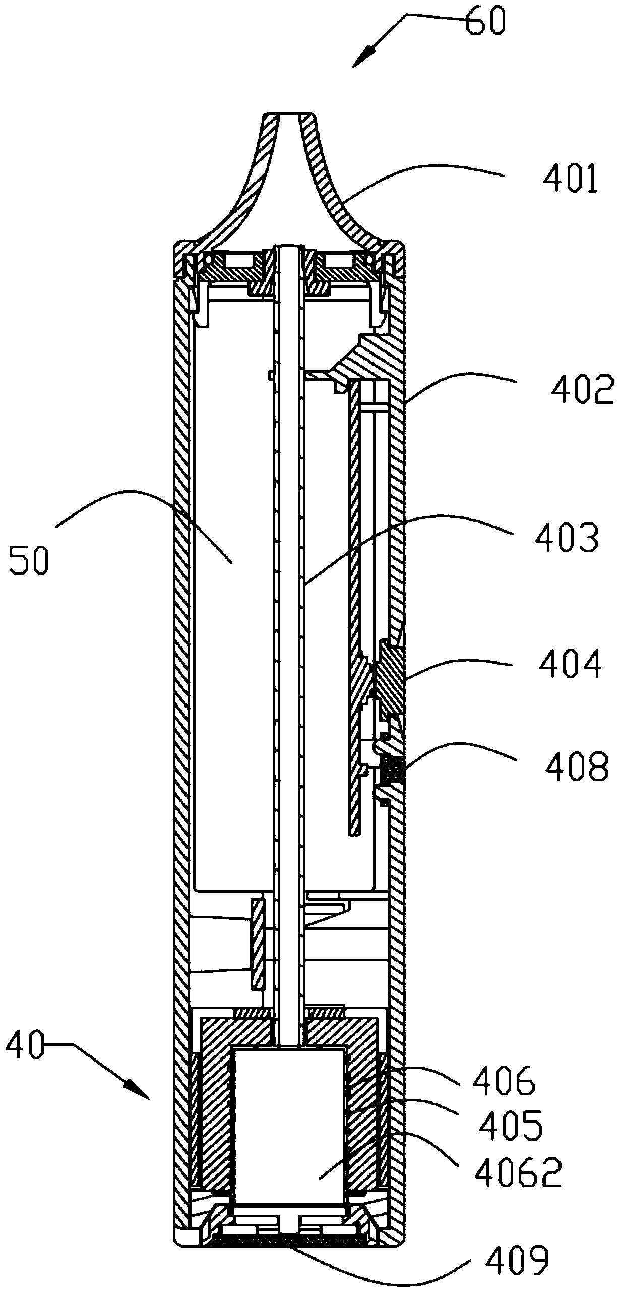 Baking-type atomizer and electronic cigarette with same