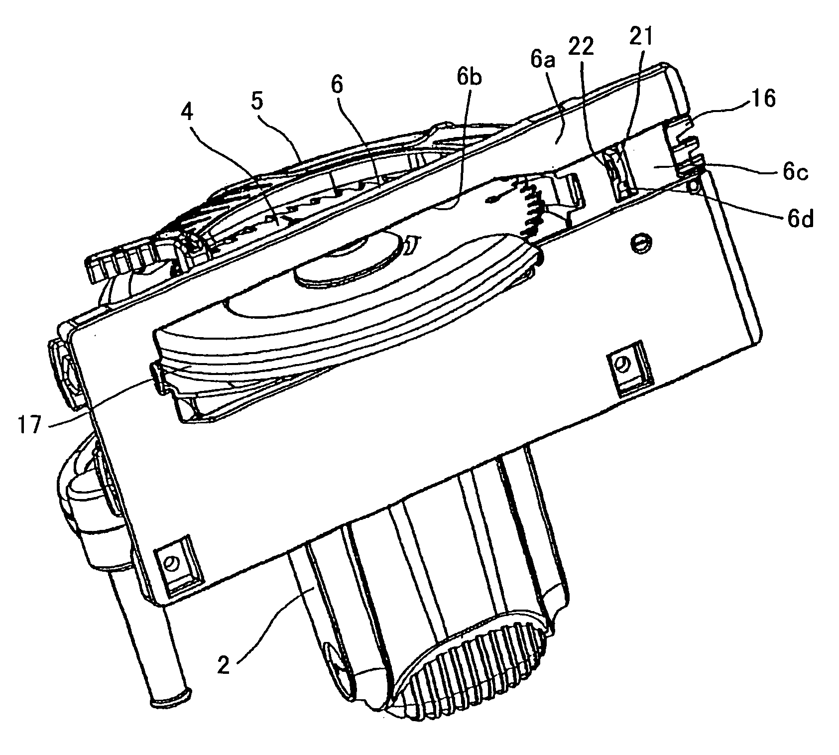 Portable electric cutting device with blower mechanism