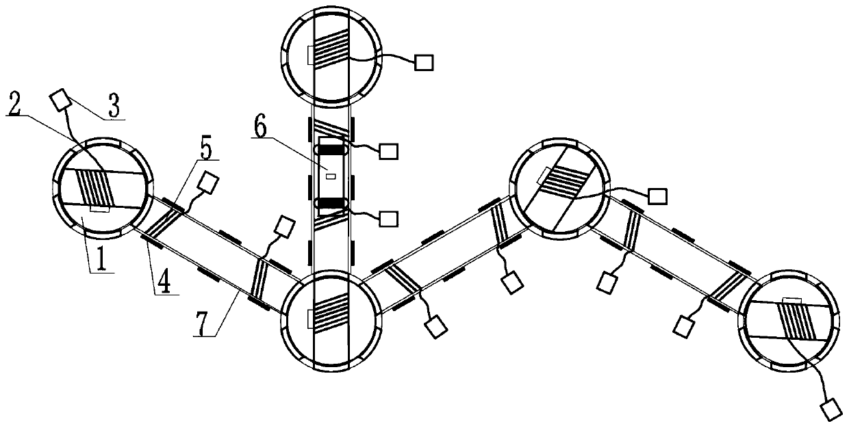 Railway cold chain logistics electromagnetic node reversing pipeline system and control method