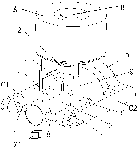 Large and small pumps simultaneously strong backflow and large and small pumps inject compound pump valve at the same time