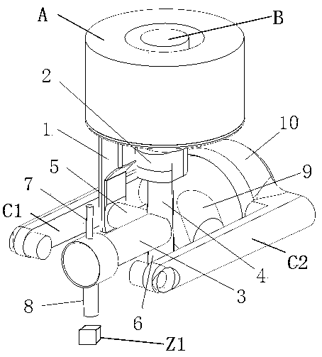 Large and small pumps simultaneously strong backflow and large and small pumps inject compound pump valve at the same time