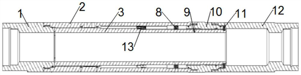 Well cementation sliding sleeve with pressure compensation structure