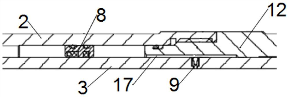 Well cementation sliding sleeve with pressure compensation structure