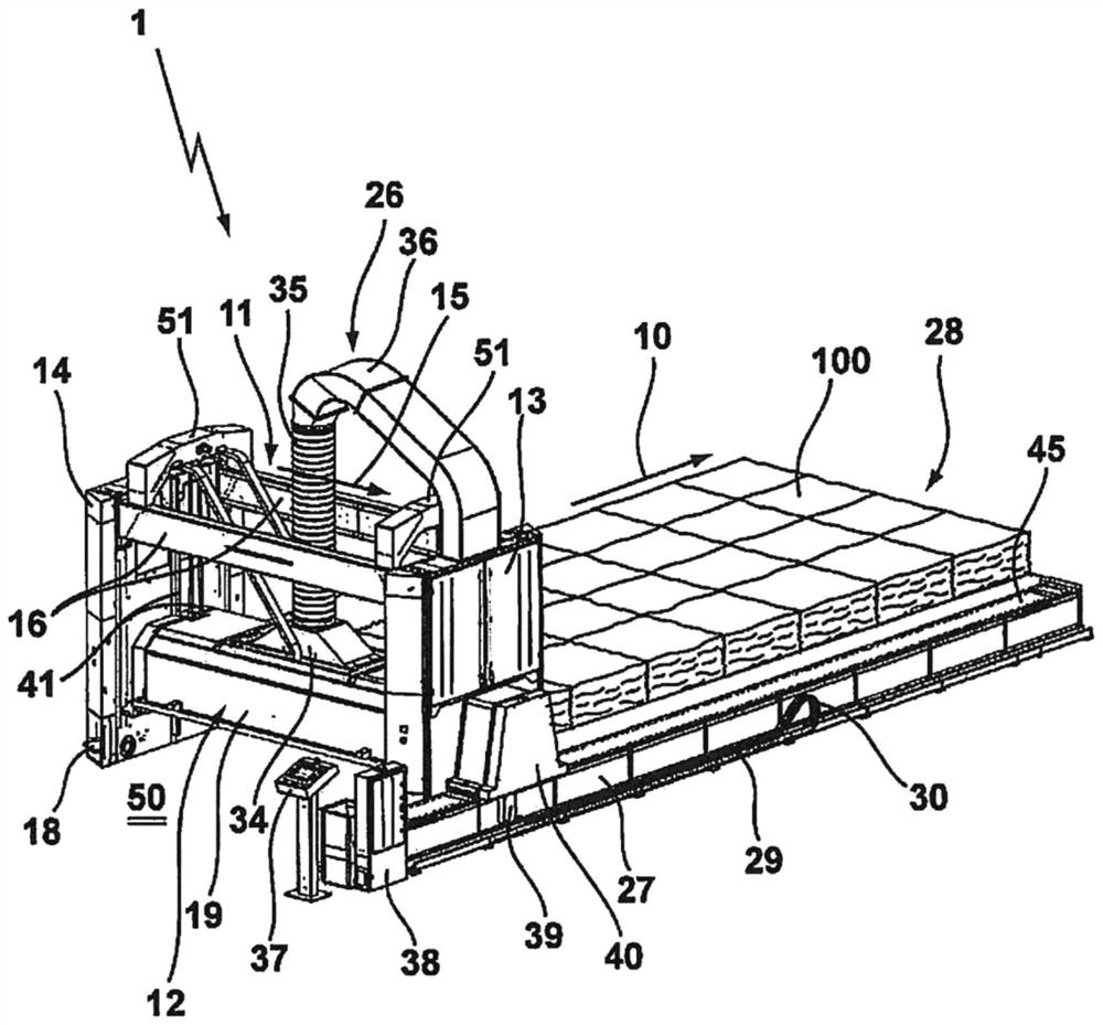 Bale opener for opening compressed fibre bales having collision protection system