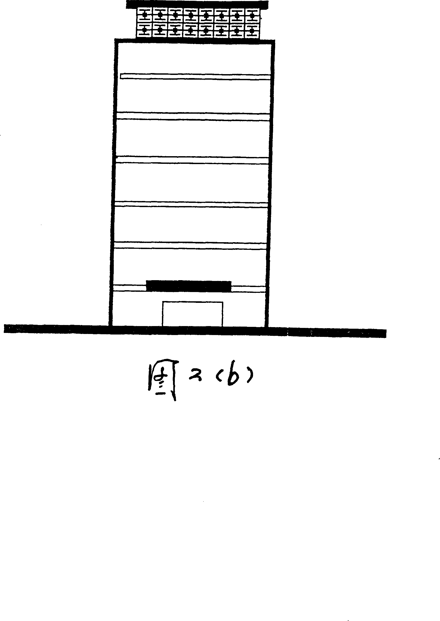 Wind force generating system for high-rise building