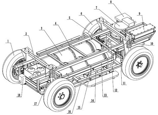 A front-drive mode light-duty explosion-proof electric vehicle chassis