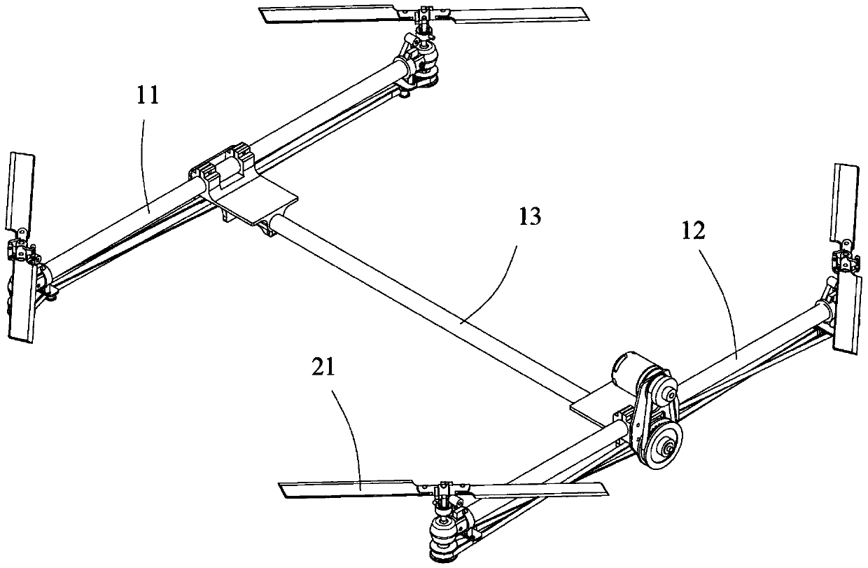 Unmanned aerial vehicle capable of taking off and landing vertically